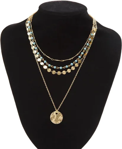 Miniatura 59 de Long tiantian Collares en capas para mujer, joyería occidental para mujer, collar de moneda apilable, collar de país, moderno, bohemio, verano