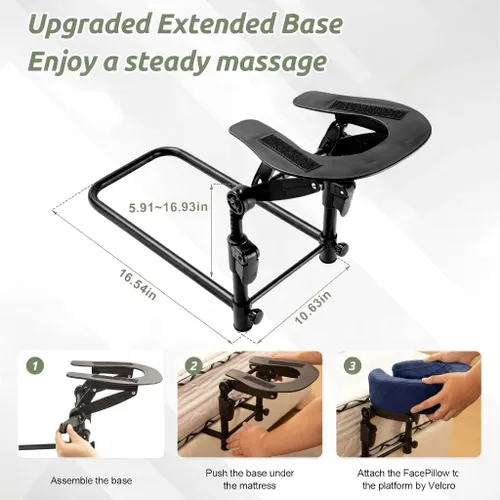 Miniatura 3 de Reposacabezas de masaje para cama, cuna ajustable para masaje facial en casa, kit de mesa de masaje portátil para colchón de dormir, almohada boca