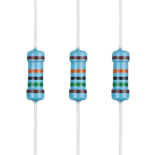Miniatura 77 de 100 resistencias de 1 ohm 1/2 W (0.5 vatios) ±1% tolerancia de película metálica, resistencia fija de múltiples valores de resistencia opcional