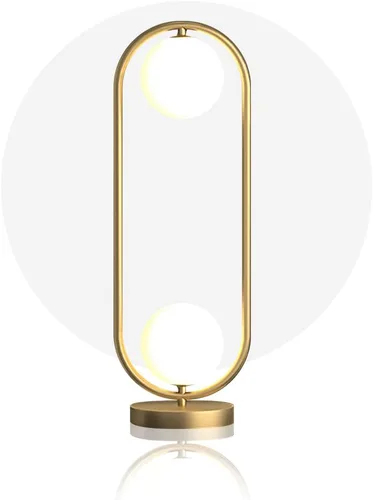 Lámpara de mesa de cristal de 2 luces, lámpara de escritorio de latón dorado con cable enchufable, lámpara de lectura moderna de mediados de siglo,