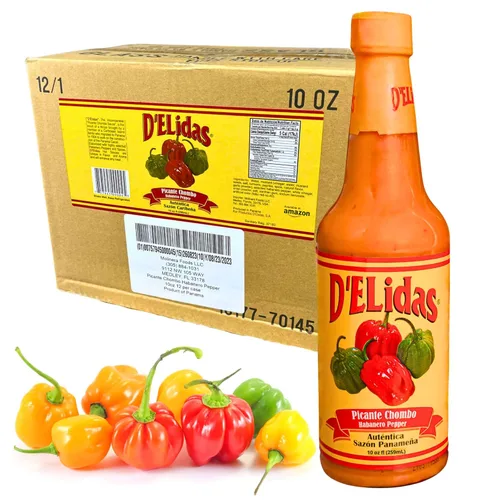 Miniatura 10 de D'ELIDAS Salsa picante Habanero, salsa picante de pimienta habanero natural, salsa chombo picante #1 en Panamá, sin OMG, salsa habanero alimentaria