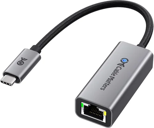 Cable Matters Adaptador USB C a Ethernet, adaptador de red Gigabit Ethernet a USB C para 1000 Mbps, compatible con MacBook, iPhone 16 Pro/Max, iPad