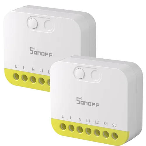Miniatura 10 de SONOFF Mini Duo-L Zigbee Smart Switch – Sin cable neutro, Zigbee 3.0, doble canal, 16 A en total, compatible con Alexa, Google Home, temporizador
