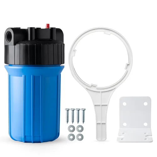 iSpring HB18B - Carcasa de filtro de agua para toda la casa, carcasa universal de 10 x 4.5 pulgadas para filtración de agua en todo el hogar con
