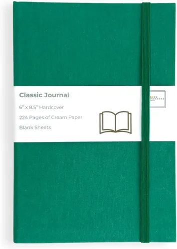 Portage - Cuaderno en Blanco con Tapa Dura y Estética para Escritura y Diario – Libreta con Papel Resistente a Manchas para Llevar Diario, Alto GSM,