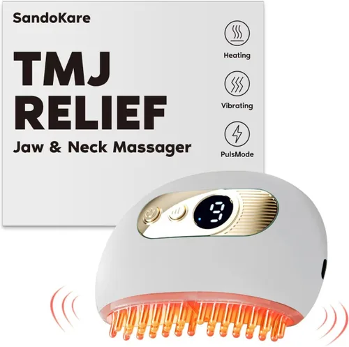Miniatura 7 de SandoKare TMJ Relief Products Mandíbula, Masajeador de Alivio TMJ, Vibración y Calentamiento, Diseño Ergonómico Multi-Aguja Herramienta de Masaje