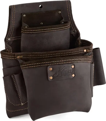 Miniatura 14 de Ox Pro - Bolsas de herramientas de cuero de grano completo, fabricadas con doble costura y bolsillos reforzados con remaches