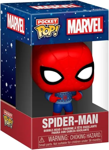 Miniatura 3 de Funko Pocket Pop! & Tee Marvel-Holiday Spiderman - Spider-Man - S - (S) - Marvel Comics - Camiseta - Ropa con minifigura de vinilo coleccionable