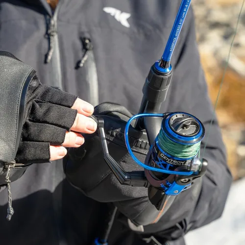 Miniatura 8 de KastKing Centron & Centron Lite Carretes Giratorios, Tamaño 500 es Perfecto para Pesca en Hielo, Hasta 17.5 lbs de Arrastre Máximo, Relación