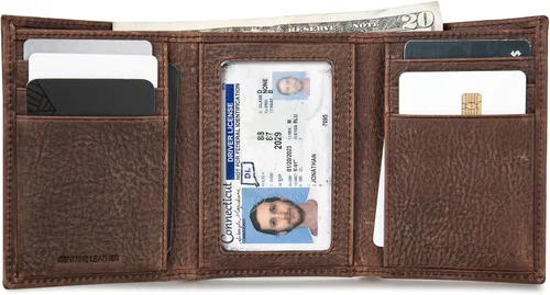 Miniatura 4 de Lucky Brand Men's Trifold Wallet ID Window Card Slots Genuine Leather Organization Durable Stylish