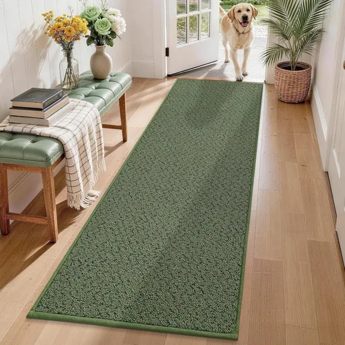 Miniatura 27 de COSY HOMEER Alfombra de pasillo de 2 pies 7 x 10 pies, antideslizante, lavable, absorbente, resistente a las manchas, alfombra para pasillo, entrada