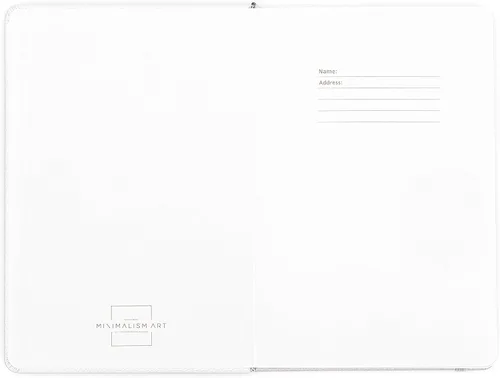 Miniatura 6 de Minimalism Art, diario de tapa dura premium, tamaño pequeño, clásico de 5" x 8.3", de 122 páginas numeradas, bolsillo con refuerzo, marcador