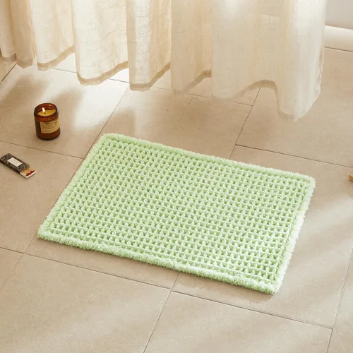 Miniatura 40 de TYUU Tapete de baño estilo gofre, tapete de baño bohemio, antideslizante, lavable, súper absorbente, de secado rápido, bonito tapete de baño