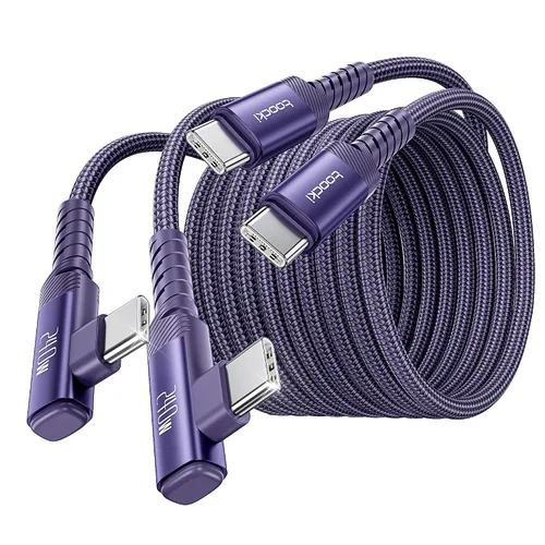 Miniatura 11 de Cable USB C [Paquete de 2, 1 mt] Carga rápida de 240 W tipo C, cable USB 2.0 trenzado de nylon para iPhone 17 16 15 Pro Plus Pro Max Air, iPad Pro