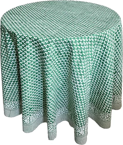 Miniatura 22 de ATOSII Mantel 100% algodón, Amara, floral, hecho a mano, rectangular, de lino, para cocina, comedor, fiestas, bodas, exteriores, picnics, Pascua