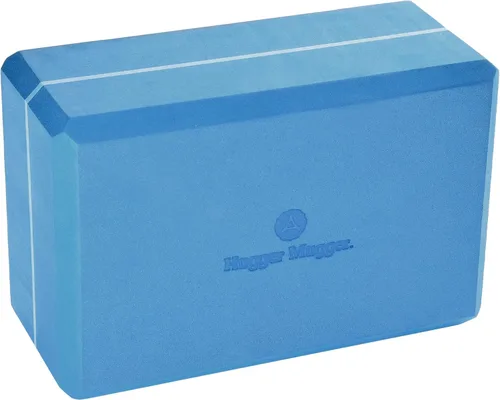 Hugger Mugger Bloque de yoga de espuma de 4 pulgadas, fuerte y estable, bordes biselados para mayor comodidad, tamaño de bloque más favorito, ayuda