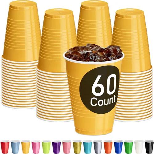 Miniatura 15 de DecorRack - Vasos desechables y reutilizables de 12 onzas para fiestas de cumpleaños, despedidas de soltera, campamentos, eventos en interiores y al