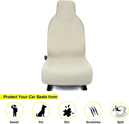 Miniatura 2 de VSHIELD Funda impermeable de neopreno para asiento de coche, protector de asiento antideslizante y a prueba de sudor, ajuste universal para asientos