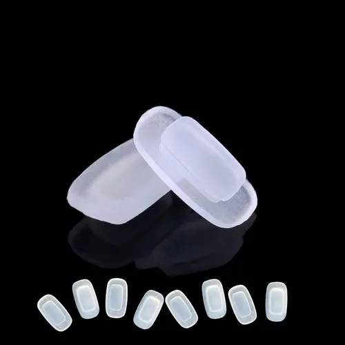 Miniatura 7 de Almohadillas nasales para gafas, 4 pares de silicona suave cuadrada de repuesto de grado premium – Almohadillas de nariz deslizantes
