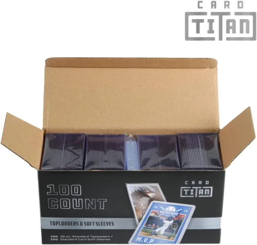 Miniatura 7 de CARD TITAN PRO - Cargadores superiores estándar de 3 x 4 pulgadas y fundas suaves de 35 puntos, calidad premium, ultra transparentes, cargadores