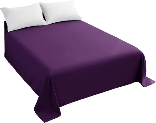 Miniatura 20 de Sfoothome Sábana encimera azul real, sábana superior de microfibra ultra suave y cómoda tamaño Queen