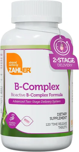 Miniatura 7 de Zahler Vitaminas del complejo B para mujeres y hombres, complejo de vitamina B, complejo de vitaminas B con B1 B2 B3 B5 B6 B7 B9 B12 – Sistema