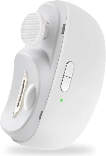 Cortaúñas y pulidor eléctrico 2 en 1, cortaúñas automáticas para adultos y bebés, recortadora silenciosa recargable con LED, colector integrado,