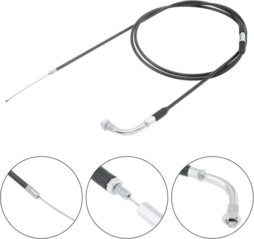 Miniatura 5 de Windance Cable del acelerador de repuesto de motocicleta de alto rendimiento, 74.8 in, cable de acelerador de carburador deslizante plano ajustable
