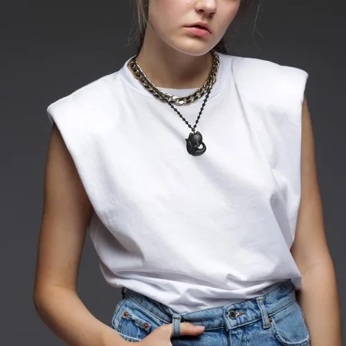 Miniatura 6 de TIKCAUZ Collar de obsidiana negra de cristal natural y piedra curativa con cuerda ajustable hecho a mano joyería de piedras preciosas para hombres