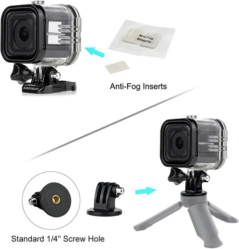 Miniatura 8 de Carcasa de buceo impermeable con accesorios de soporte para cámaras GoPro Hero 5/4/Session