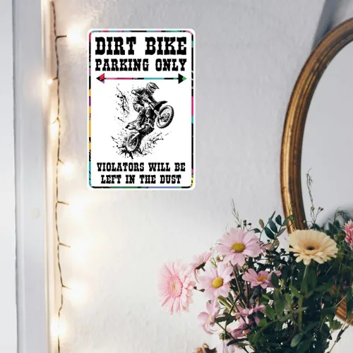 Miniatura 4 de Accesorios para Bicicleta de Tierra, Carteles de Hojalata para Bicicleta de Tierra, Regalos de Motocicleta, Decoraciones para Fiestas de Cumpleaños