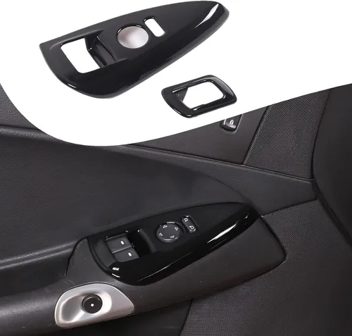 Miniatura 8 de Lcojicep Marco de interruptor de elevación de vidrio compatible con Corvette C6 Z06 ZR1 2005-2013 botón de elevación de cristal de ventana