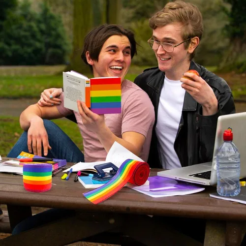 Miniatura 5 de Tiras de cinta de tela arcoíris para el mes del orgullo gay – LGBTQ+ Lesbiana Gay Bisexual Transgénero Cinta con alambre de arpillera – Envoltura
