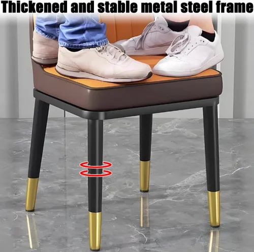 Miniatura 7 de YVYKFZD Juego de 2/4 sillas de comedor, sillas de cocina con respaldo y patas de metal, silla de comedor de piel sintética, silla auxiliar cómoda