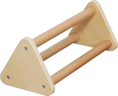 Miniatura 8 de Juego de escalada plegable para niños con escalera, rampa, haz de equilibrio; juguetes de escalada de madera triangular para niños pequeños de 1 a 3