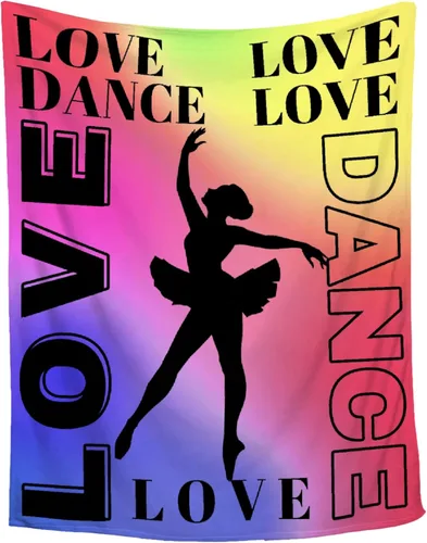 Miniatura 13 de Manta de regalo personalizada de baile con nombre para bebé, adolescente, niña, bailarina, recién nacido, danza, manta personalizada para recibir