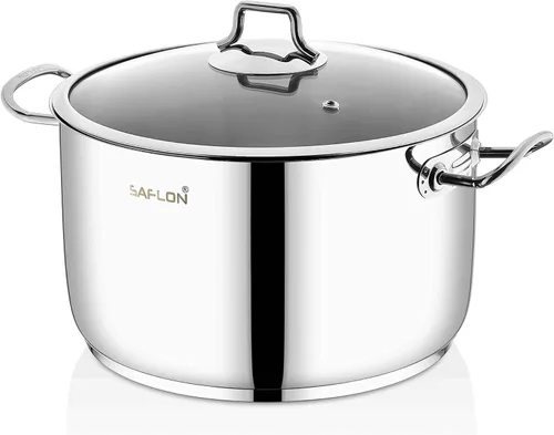 Miniatura 6 de SAFLON Sartén de 2 piezas de acero inoxidable con parte inferior capsulada de tres capas, lista para inducción, apta para horno y lavavajillas