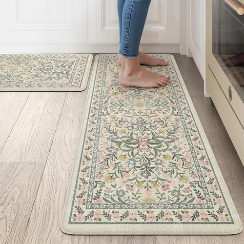 Miniatura 20 de Collive Tapetes de Cocina Acolchados Anti Fatiga, Tapete de Piso de Cocina Impermeable Antideslizante, Alfombras de Escritorio, Alfombra Cómoda