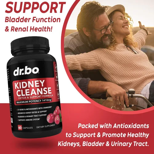 Miniatura 4 de DR. BO Kidney Cleanse Detox y carbón activado – Extracto natural de arándano y Uva Ursi para apoyar la salud de los riñones, la vejiga y el tracto