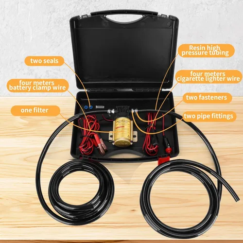 Miniatura 2 de Kit de bomba de transferencia de combustible de gasolina de 12 V, transfiere hasta 125 galones de gasolina, diésel o agua por hora, ideal