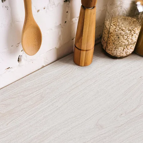 Miniatura 4 de Papel de contacto de madera blanca para gabinetes/cajones, papel tapiz de grano de madera para muebles de cocina, revestimiento de estantes