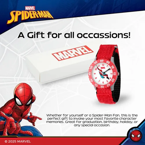 Miniatura 6 de Marvel Spiderman Watch for Kids - Spiderman Watch Boys - Spider-Man Watches for Boys 4-6 - Kids Toys- Marvel Toddler - Teen - Red Bezel