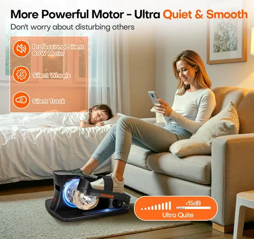 Miniatura 2 de Under Desk Elliptical Machine, Upgraded 6 Adjustable Resistance &15 Speeds Electric Elliptical Leg Exerciser while Sitting for Seniors with Forward
