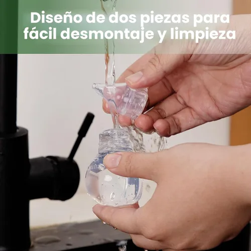 Miniatura 6 de Haakaa Aspirador nasal de silicona para bebés Jeringa de bulbo de nariz Limpiador de nariz de bebé fácil de apretar, recién nacido y niño