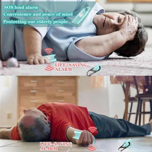 Miniatura 5 de FA FIGHTART Paquete de 2 sirenas de alarma de seguridad personal para mujeres, luz estroboscópica de sonido de 140 dB con dispositivos de llavero