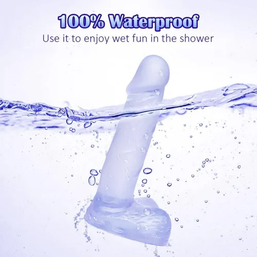Miniatura 5 de Mini consolador realista de silicona de 4 pulgadas, tapón anal para principiantes, consolador suave con eje curvado y bolas, juguete sexual para Azul