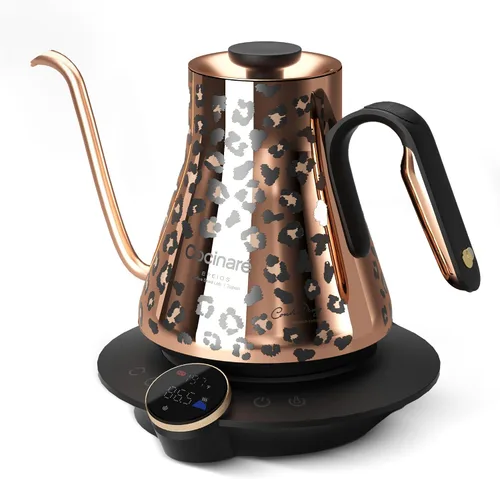 Miniatura 12 de Cocinare Hervidor eléctrico de cuello de cisne, control preciso de temperatura de ±0.5 °F, calentamiento rápido de 1500 W, café y té, acero