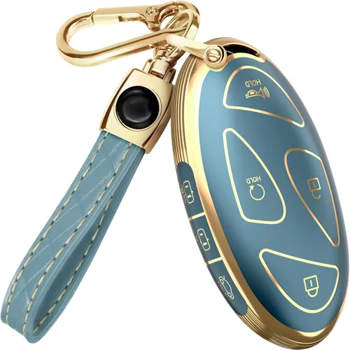 Miniatura 26 de Lucrum Compatible con funda para llavero Hyundai y llavero de cuero, funda para llavero para Santa Fe, Sonata, Tucson, Grandeur, Ioniq 5, Palisade