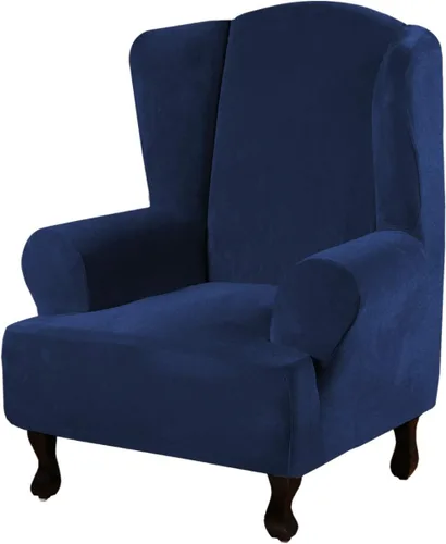 Miniatura 66 de H.VERSAILTEX Funda de terciopelo elástico para sillón, funda para sillón de 1 cojín para sala de estar, funda de muebles hecha de terciopelo grueso