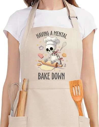 Delantal de cocina para mujer con bolsillo, divertido delantal de cocina con bolsillos para mujeres, delantales de cocina sarcásticos para mujer,